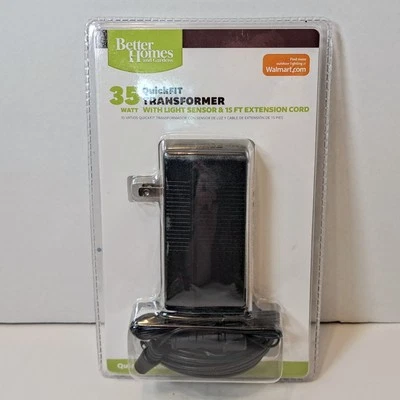 BETTER HOMES AND GARDENS 35 WATT QUICKFIT TRANSFORMER W LIGHT SENSOR 15 FT CABLE - Image 1 of 2