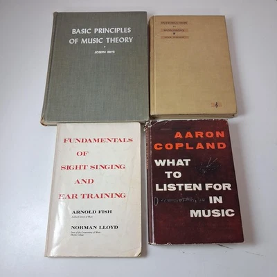 Lot 4 Vintage Music Theory Books Copland Brye Haydon Sight Singing Ear Training - Image 1 of 4