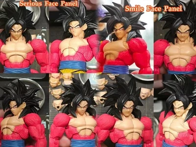 New custom shf 1/12 ssj4 goku Face (panel) Smile serious Face Sculpt Accessories