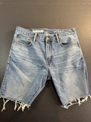 Gap 1969 牛仔裤男式 32 短裤蓝色常规剪裁浅水洗牛仔布 — 第 1/4 张图片