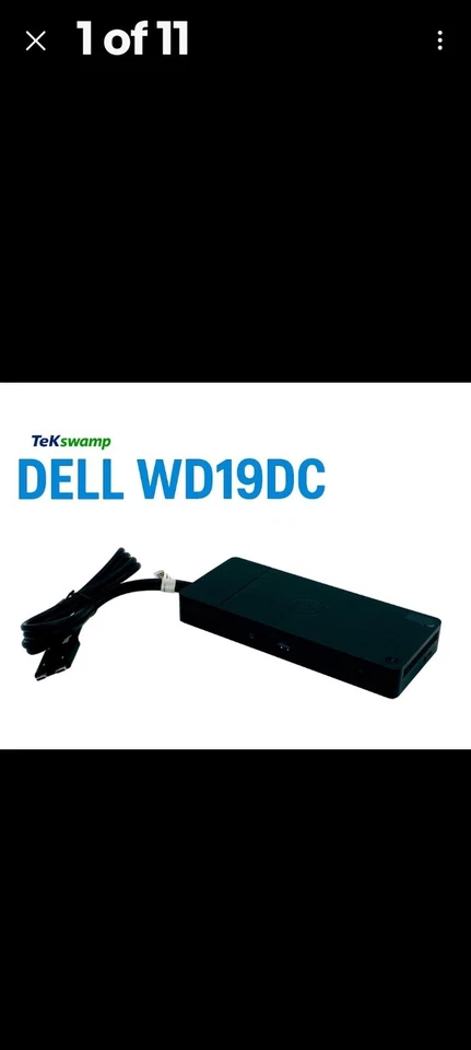 OEM Dell WD19TB Thunderbolt USB-C Docking Station K20A001 With 240W Adapter - Image 1 of 4
