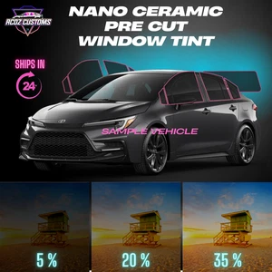 Nano Ceramic for Corolla Models Pre Cut Window Tint All Sides + Back 5%,20%,35% - Picture 1 of 5
