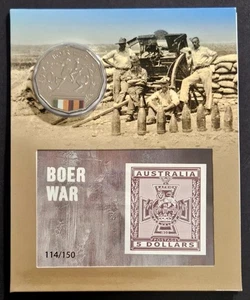 AUSTRALIA • 2015 Impressions • Boer War coloured 50 cents • 114/150 - Picture 1 of 3