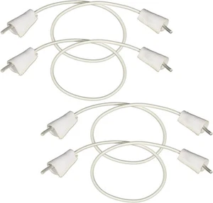 [4 Laces] 2-Pair Replacement Shoe Laces for Hey Dude 19 inch(48 cm), White  - Picture 1 of 6