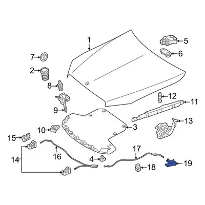 For Mercedes-Benz C300 12-23 Mercedes-Benz 2048800900 Front Hood Release Handle - Изображение 1 из 4