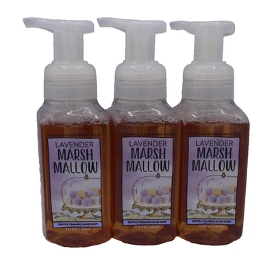 BATH & BODY WORKS LAVENDER MARSHMALLOW FOAMING HAND SOAP (3 PACK LOT) - Image 1 of 4