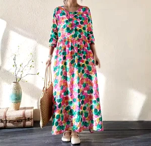Ladies Bright Summer dress Arty boho Lightweight Casual Pockets Floaty Womans - Picture 1 of 12