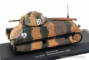 1/43 Somua S-35 DLM Quesnoy France 1940 WWII tank Chariot Atlas Diecast - Picture 1 of 2