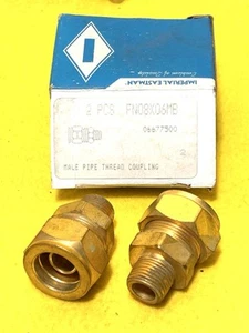 (Box of 2) IMPERIAL EASTMAN FN08X06MB Hose Connector 1/2" ID Hose x 3/8" NPT - Picture 1 of 9