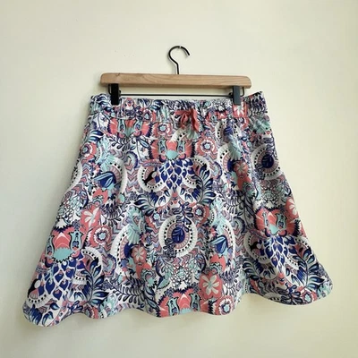 T by Talbots Summer Sporty Athletic Breathable Elastic Waist Skort Paisley M - Image 1 of 4