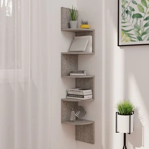 Estante de Esquina de Pared Estantería Almacenaje Madera de Ingeniería vidaXL - Imagen 1 de 64