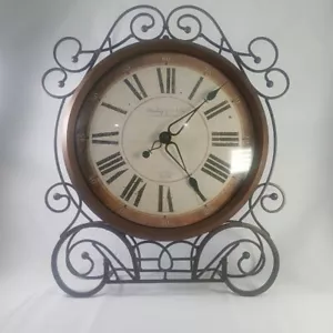 Sterling & Nobel Wall Clock 14"T x 12"W Face 10" Heavy Wire Frame Man. #9. 81 - Picture 1 of 6