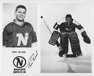 Fern Rivard Autographed Signed 8x10 RARE North Stars Press Photo NHL - w/COA - Picture 1 of 1