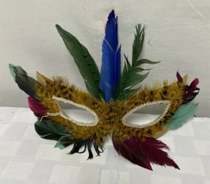 Multi Color Mardi Gras Masquerade Mask Costume - Picture 1 of 6
