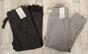 365 Kids Jogger Pants 4 Lot of 2 Garanimals Sweatpants Gray & Black NEW - Picture 1 of 7