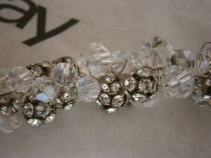 Bridal Reflections Tiara  Crystals Pave Balls Headband Hair Piece Headpiece