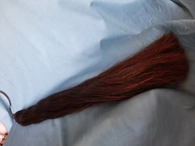 Horse Tail Extension, Dark Red / Brown, 36" in length, with green zippered bag - Image 1 of 4