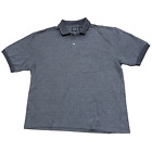 Polo David Taylor homme XL fabriqué aux États-Unis vintage en tricot gris rétro peigné grand classique