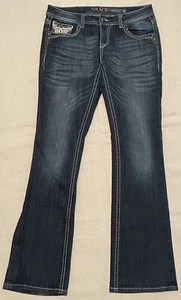 Grace In LA Jeans donna 30 stivaletto taglio basso impreziosito blu denim 34x33,5 - Foto 1 di 21