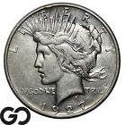 1927-D Peace Dollar, Choice Au