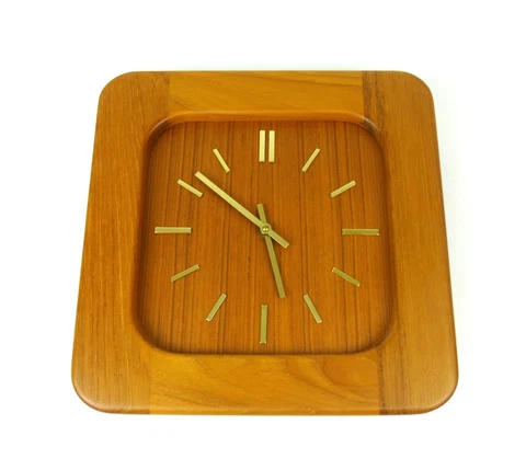 RARE DANISH MODERN ORIGINAL MID CENTURY 60S TEAK  VINTAGE WALL CLOCK DENMARK Cover