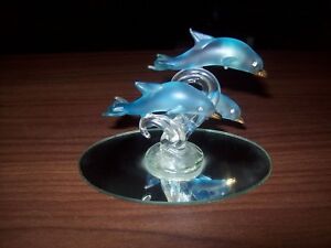 Glass Dolphins "Blue" Save On Shipping