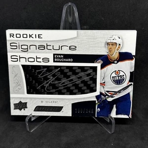 2018-19 UD Engrained Rookie Signature Shots EVAN BOUCHARD 180/249 Auto #RSS-BO - Picture 1 of 4