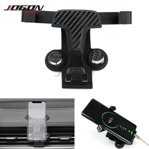 Carbon Fiber Style Mobile Phone Holder Air Vent Stand For Audi Q7 4M 2016-2019 - Picture 1 of 9