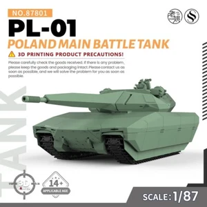 SSMODEL SS87801 1/87 Military Model Kit Poland PL-01 Main Battle Tank - Picture 1 of 5