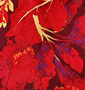 MARTHA NEGLEY VEGGIE LEAVES PWMN065 red 1/2 yard 1 yard piece available - Picture 1 of 3
