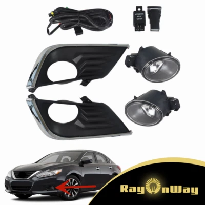 Faros antiniebla laterales izquierdo y derecho Nissan Altima 2016 2017 2018 con kits de cubierta Foto 1 de 4