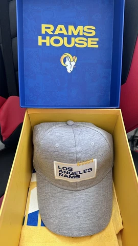 LA Rams Season Ticket Holder Gift Box  With Hat, Super Bowl Towel Cover