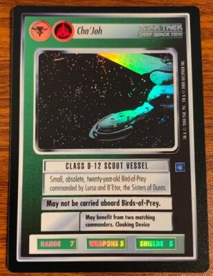 2000 Decipher Star Trek Reflections Cha'Joh Used Free Shipping - Image 1 of 2