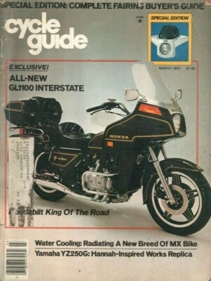 1980 March Cycle Guide Motorcycle Magazine Honda GL1100 Interstate Yamaha YZ250G - Image 1 of 4
