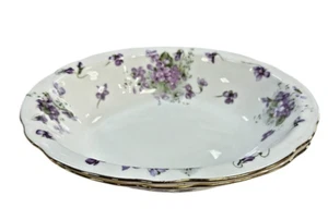 HAMMERSLEY VICTORIAN VIOLETS OVAL SERVING BOWLS SET OF 2 BONE CHINA - Picture 1 of 3