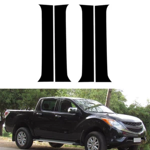 Car Window Pillar Posts Sticker Decal Glossy Black Fit For Mazda BT-50 2010-2015 - Picture 1 of 12
