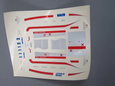 A947 Decal for Lotus 81 #11 & #12 F1 1981 Lorenzo Mansell Decal - Image 1 of 4
