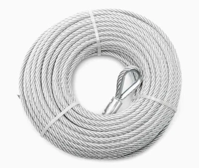 1/4" x 100ft long wire rope, Galvanized finish, breaking load 7000lbs,7x19 cable - Image 1 of 4