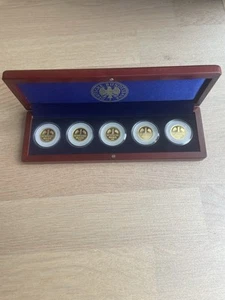 BRD 1 DM 2001 - DEUTSCHE MARK 12g GOLD Au 999,9 Komplettsatz ADFGJ - Bild 1 von 4