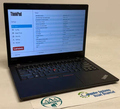 Lenovo ThinkPad L490 14" (i5-8265u - 8GB RAM - 256GB SSD - Win11Home) - Image 1 of 4