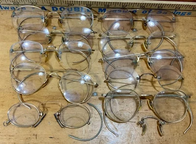 10双镀金复古眼镜全部标记1/10 12K GF废金套装 — 第 1/4 张图片