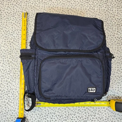 Mochila Mochila Y2K GAP Nylon Tech De Colección Años 90 GORPcore Dos Correas Azul Marino Foto 1 de 4