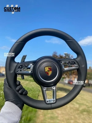 Porsche Custom Steering Wheel OEM Black Leather FITS OLDER MODEL– DM First 997.1 - Image 1 of 4