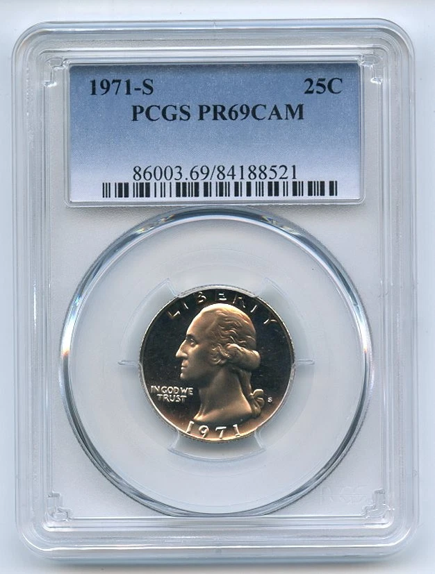 1971 S 25C Washington Quarter PCGS PR69CAM - Image 1 of 1