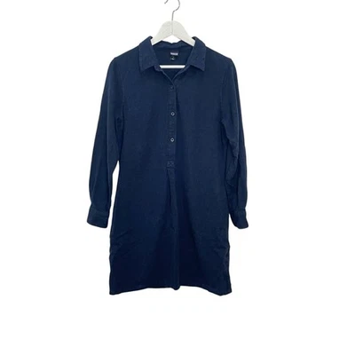 Patagonia Women's Size XS Dark Blue Organic Cotton Flannel Fjord Shirt Dress   - Image 1 of 4