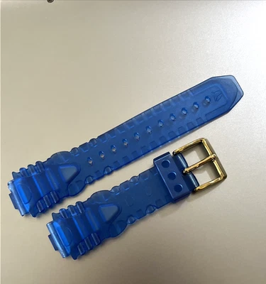 Correa de reloj TechnoMarine azul silicona 17 mm entrada (23 mm en total) hebilla tono dorado Foto 1 de 4