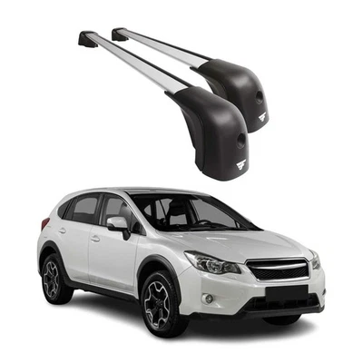 Barras transversales de techo para Subaru XV Crosstrek 2013-2015 aluminio 220 lb plateado Foto 1 de 4