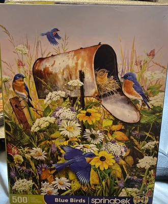 Springbok Blue Birds 36 Piece Jigsaw Puzzle By Greg Giordano New Damaged Box - Image 1 of 2