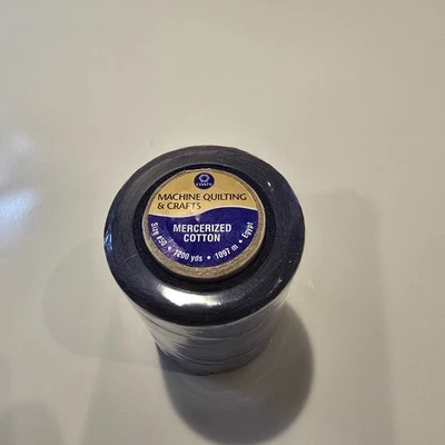 Coats Cotton Machine Quilting Solid Thread 1200yd-Navy - Image 1 of 2