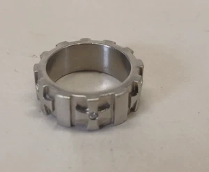 Stainless Steel Brushed & Polished 3Pt Cross Ring Size 11 Men's Ring Motorcycle - Picture 1 of 11